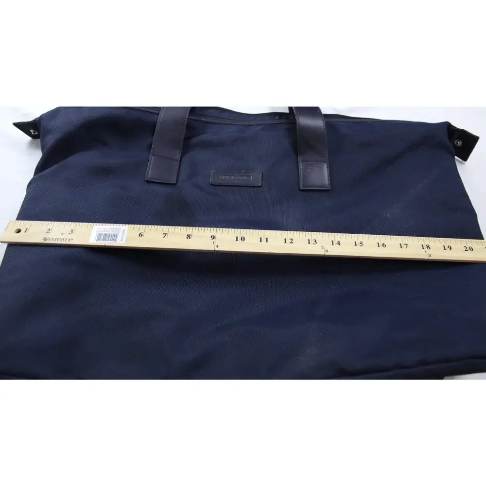 Giorgio Armani Tote Duffle Travel Bag L Blue Matière Mens Folding